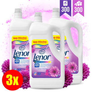 LENOR 2-u-1 Amethyst Blütentraum Color deterdžent i omekšivač za šareno rublje, KOMPLET 3x 5l (3x 100 pranja) <div style="color:red"><b>SUPER AKCIJA!</b></div>